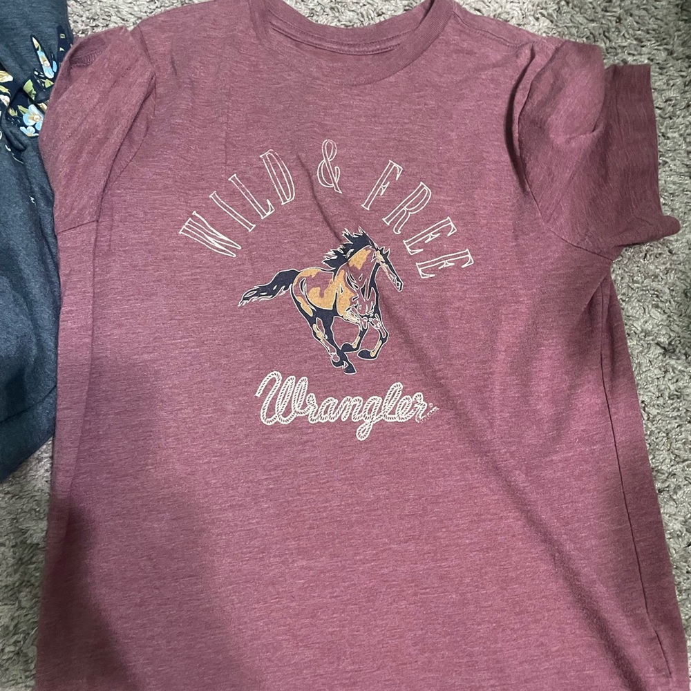 Wrangler Kids Maroon Wild & Free Tee